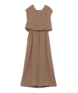 Vネック バック シアーワンピース