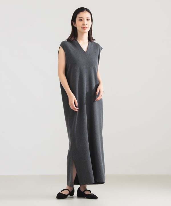 【+10%ポイントUP】AK+1 / 総針 Iライン ワンピース Model：H165　Size：38