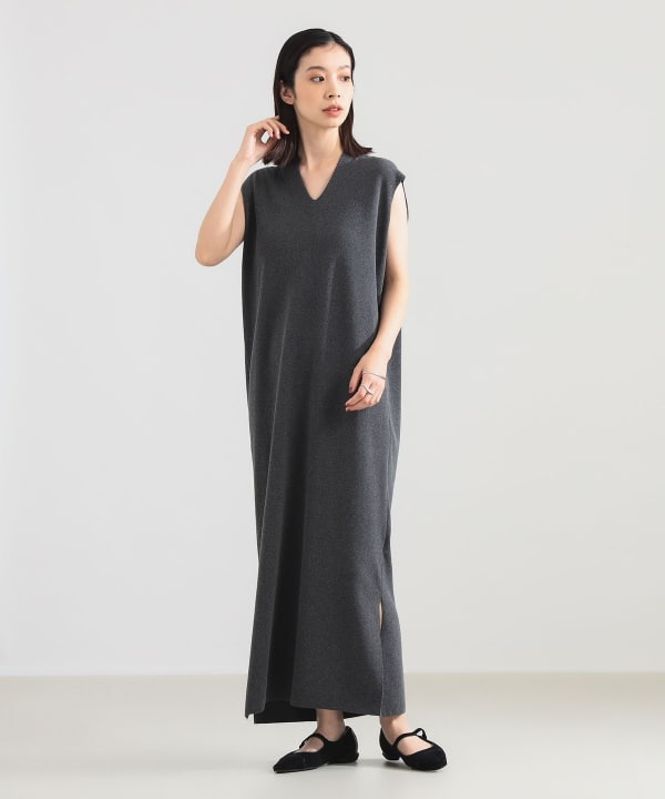 【+10%ポイントUP】AK+1 / 総針 Iライン ワンピース Model：H165　Size：38
