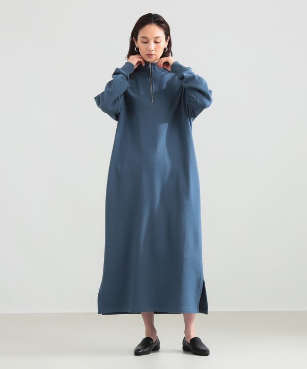 【別注】SLOANE / 裏毛 ハーフジップ ワンピース Model：H171 B80 W58 H86　Size：2
