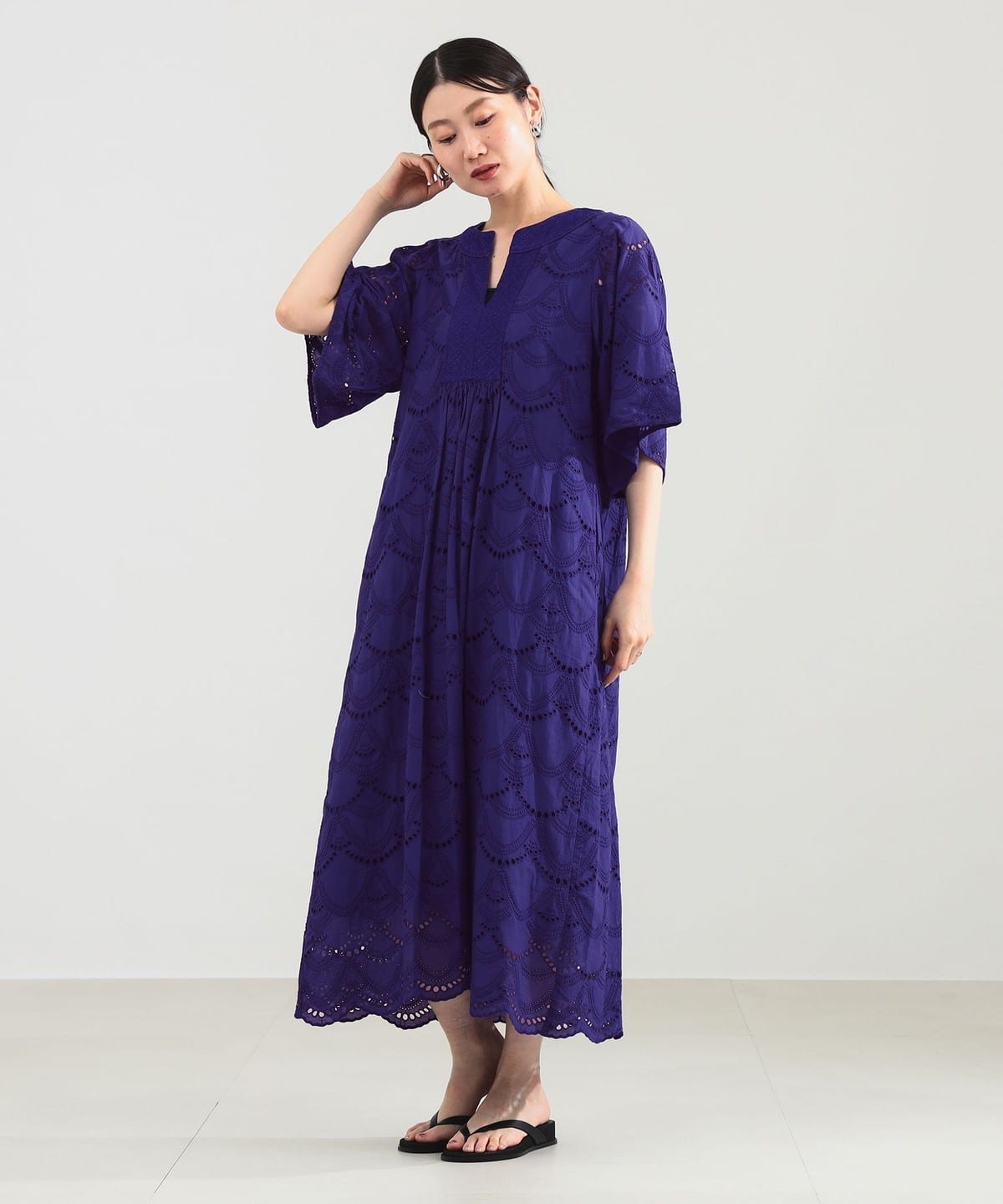 ne Quittez pas ヌキテパ / ドット へムラ ワンピース ワンピース WOMEN ROYAL M ne Quittez pas ヌキテパ / ドット へムラ ワンピース ワンピース WOMEN ROYAL M
