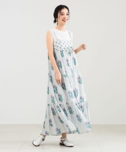 ne Quittez pas / コットンジャカード リリープリント キャミソールワンピース