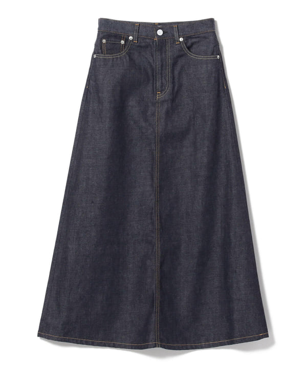 Demi-Luxe BEAMS Demi-Luxe BEAMS woadblue denim narrow skirt (maxi/long ...