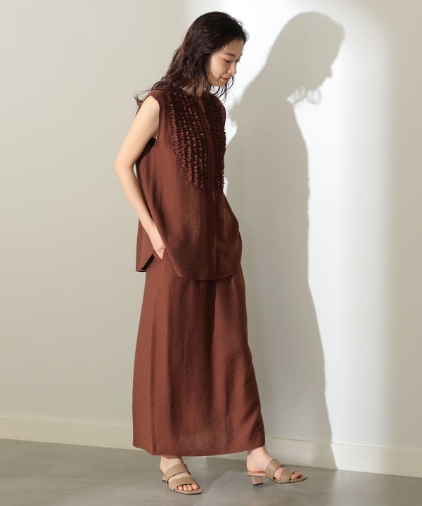 Demi-Luxe BEAMS / フリルシャツ・ロングスカート　セット