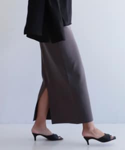 Demi-Luxe BEAMS / シンプル タイト ニットスカート .M