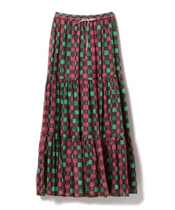 momoni / プリント パネルティアードスカート