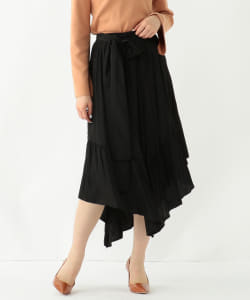 ▲ELIN / ウエストボウ サテンフレアースカート