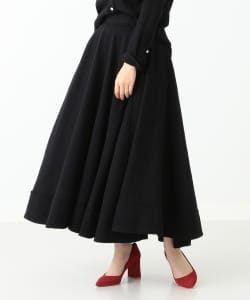 MADISONBLUE / TUCK CIRCULAR SKIRT WOOL VIYELLA
