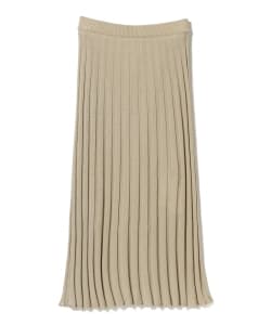three dots / プリーツ ニットスカート