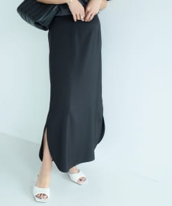 Demi-Luxe BEAMS / 女裝 圓弧 下襬 棉緞 長裙