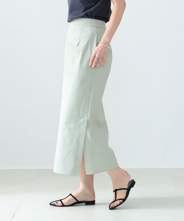 Demi-Luxe BEAMS Demi-Luxe BEAMS AK+1 / Side vent chino skirt 