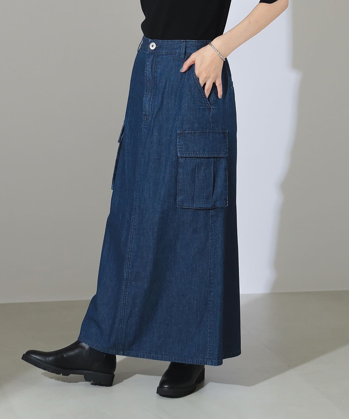 【別注】upper hights アッパーハイツ / LAZY カーゴ スカート スカート WOMEN DARK BLUE 24 【別注】upper hights アッパーハイツ / LAZY カーゴ スカート スカート WOMEN DARK BLUE 24