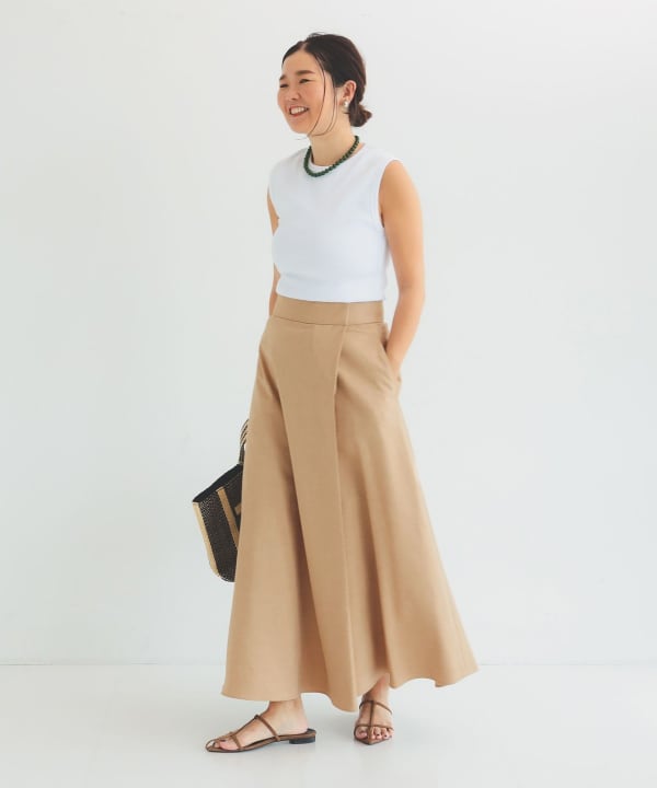 最安価格 Demi-Luxe BEAMS（デミルクス フレア ビームス）ワイドベルト スカート