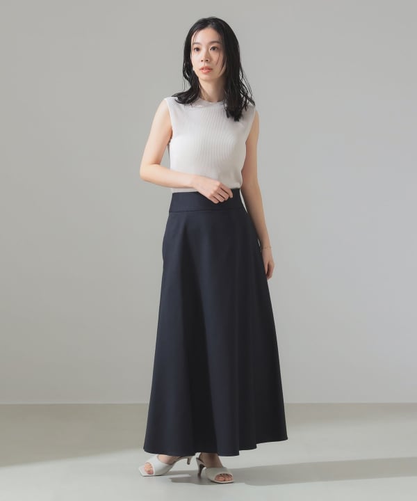 新品タグ付き Demi-Luxe BEAMS オーガンジー フレア スカート S Demi-Luxe BEAMS / オーガンジー グリーンスカート