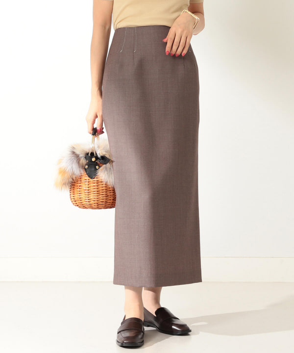 最高級 Demi-Luxe BEAMS シャンブレー タイトスカート 3broadwaybistro.com