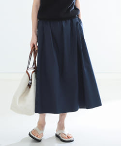 Demi-Luxe BEAMS / コットンポリエステル ギャザースカート