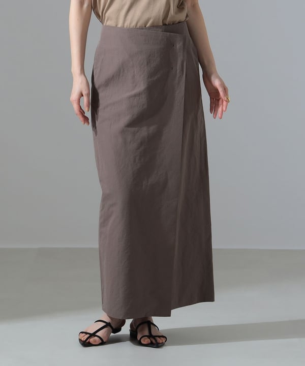 【信頼】 ビームス）ATON BEAMS（デミルクス Demi-Luxe / LINEN SILK スカート