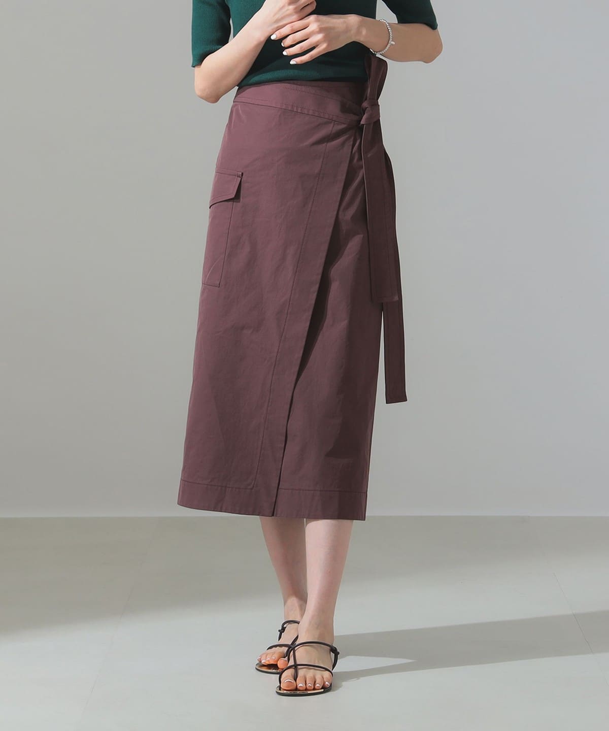 セミラップ スカート. スカート WOMEN BROWN 36 セミラップ スカート. スカート WOMEN BROWN 36