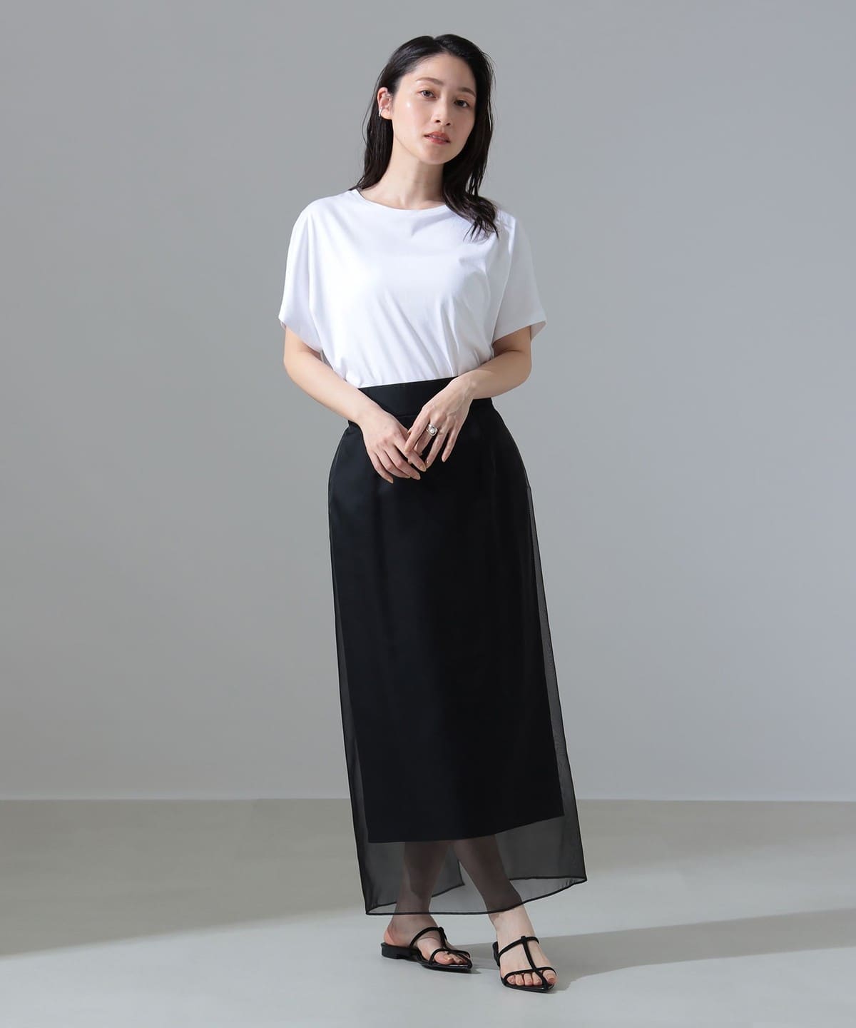 Demi-Luxe BEAMS Demi-Luxe BEAMS硬紗 I 字裙（半身裙、超長裙