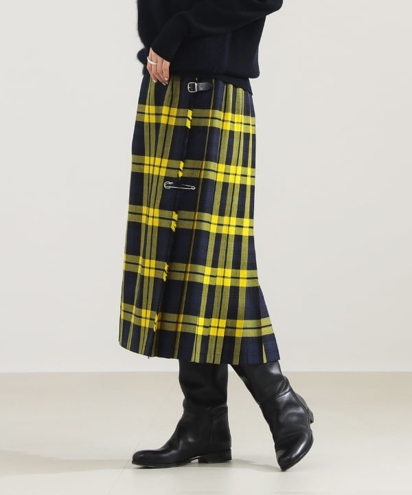美品 Demi-Luxe BEAMS O’NEIL OF DUBLINスカート Demi-Luxe BEAMS｜O'NEIL OF DUBLIN / ウール ワイドベルト
