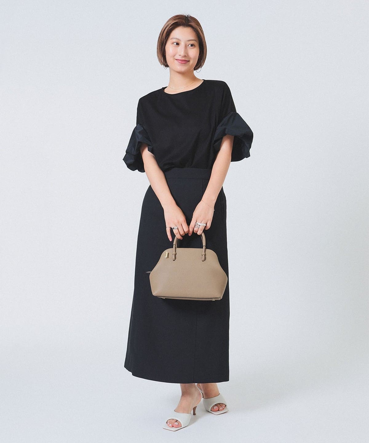 Demi-Luxe BEAMS ダブルクロスベイカースカート/ブラック/34 Demi-Luxe BEAMS（デミルクス ビームス）の「Demi-Luxe BEAMS