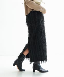 フェザー ジャガード ドレス スカート .M.