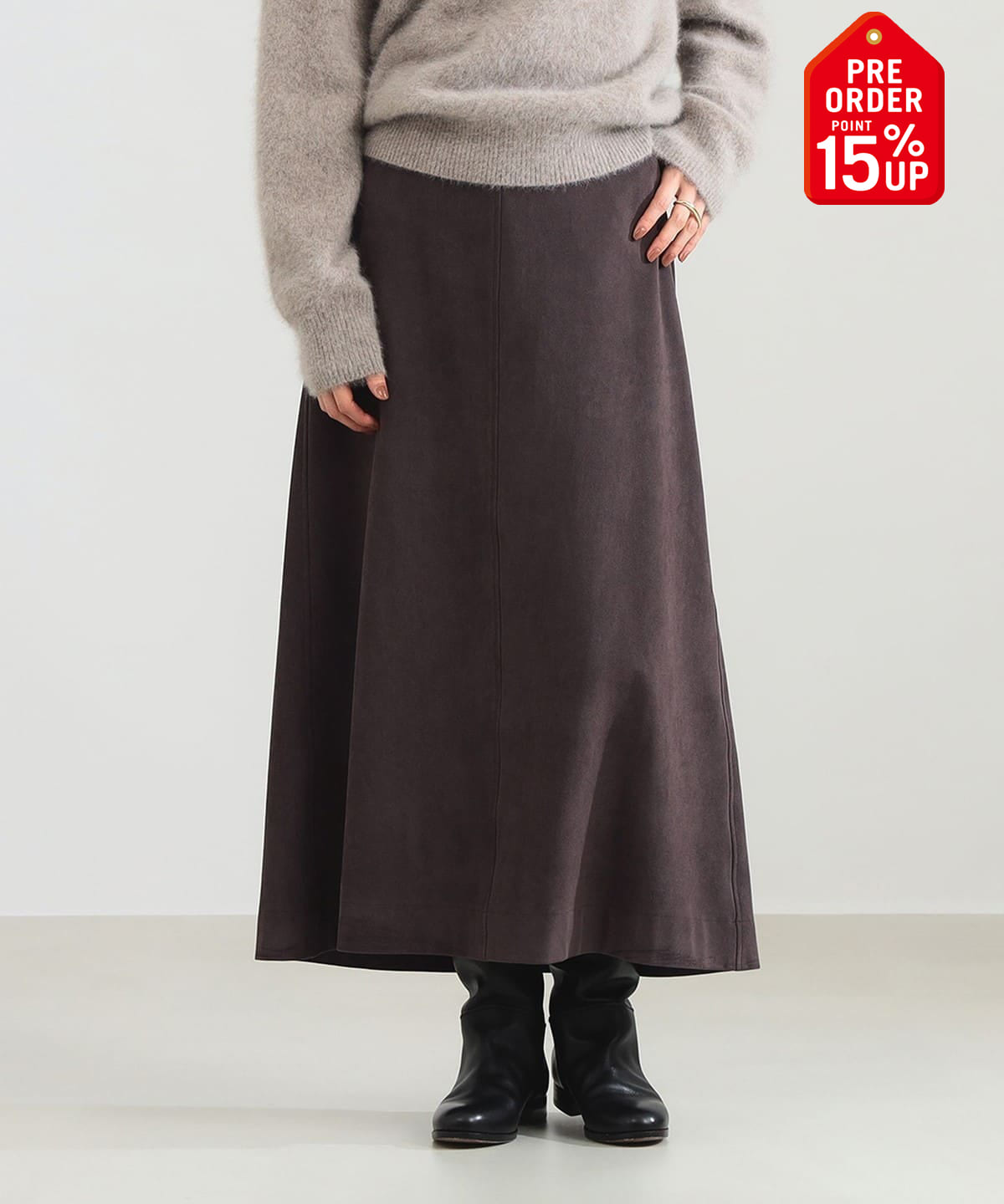 【+15%ポイントUP】フェイクスエード フレアスカート スカート WOMEN BROWN 36 【+15%ポイントUP】フェイクスエード フレアスカート スカート WOMEN BROWN 36