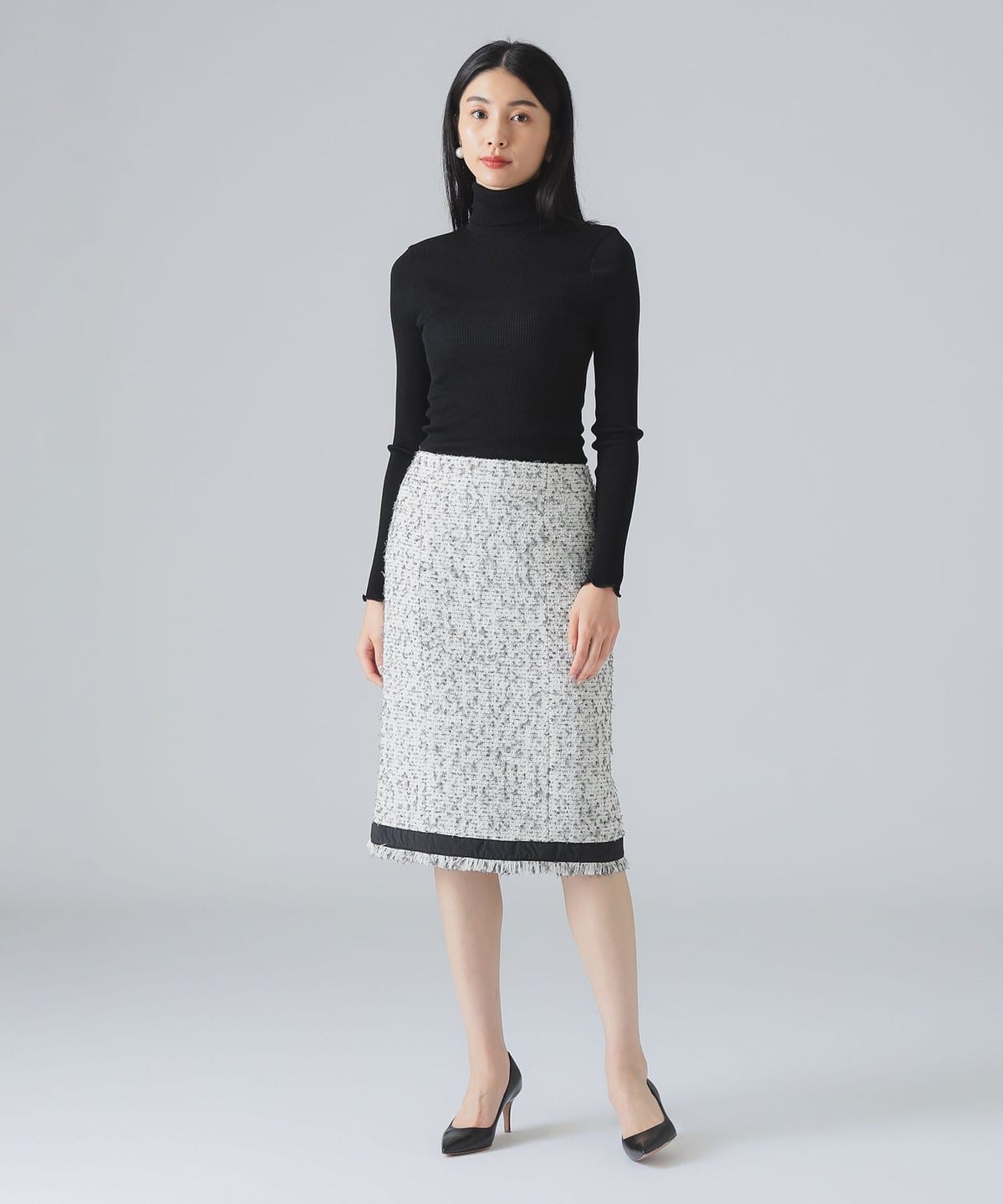 EFFE BEAMS（エッフェ ビームス）モノトーン ツイード スカート