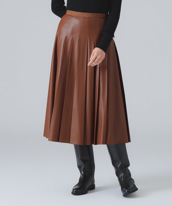 EFFE BEAMS スカート　スカート EFFE BEAMS（エッフェ ビームス）サテン サイドポケット フレア