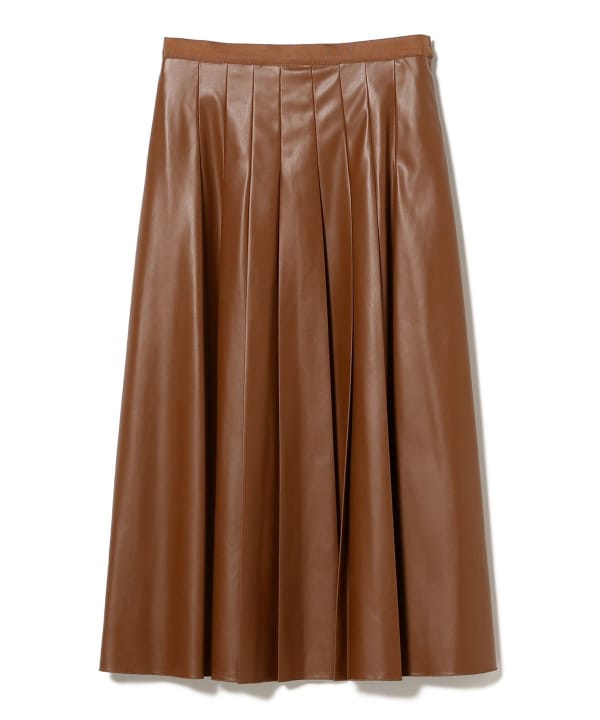 EFFE BEAMS（エッフェ ビームス）フェイクレザー プリーツスカート