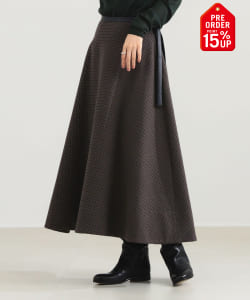 【+15%ポイントUP】AK+1 / ウール チェック フレアスカート