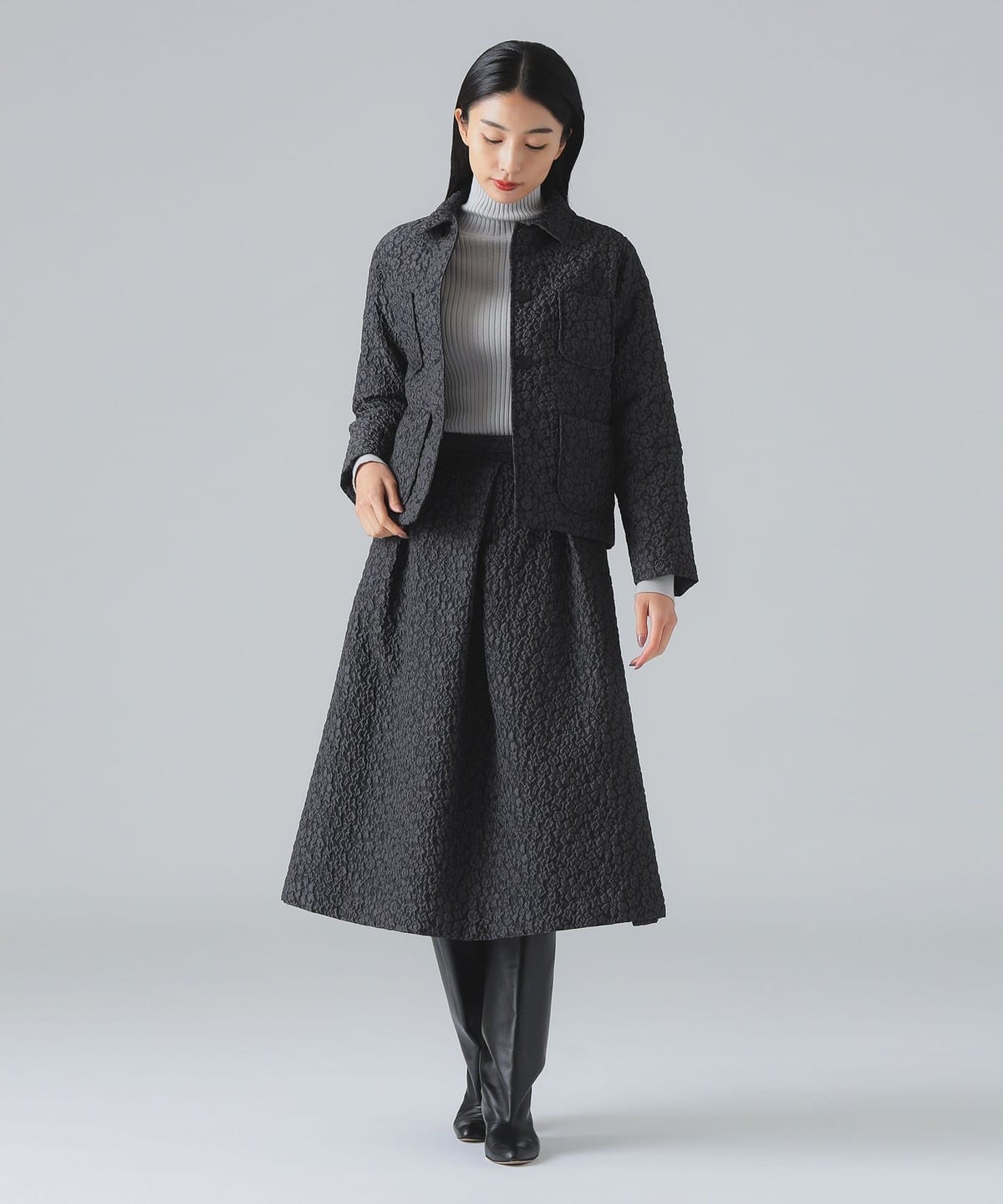 新品✨　EFFE beams エッフェビームス　フラワーシアージャガードスカート EFFE BEAMS（エッフェ ビームス）カラフルフラワー スカート