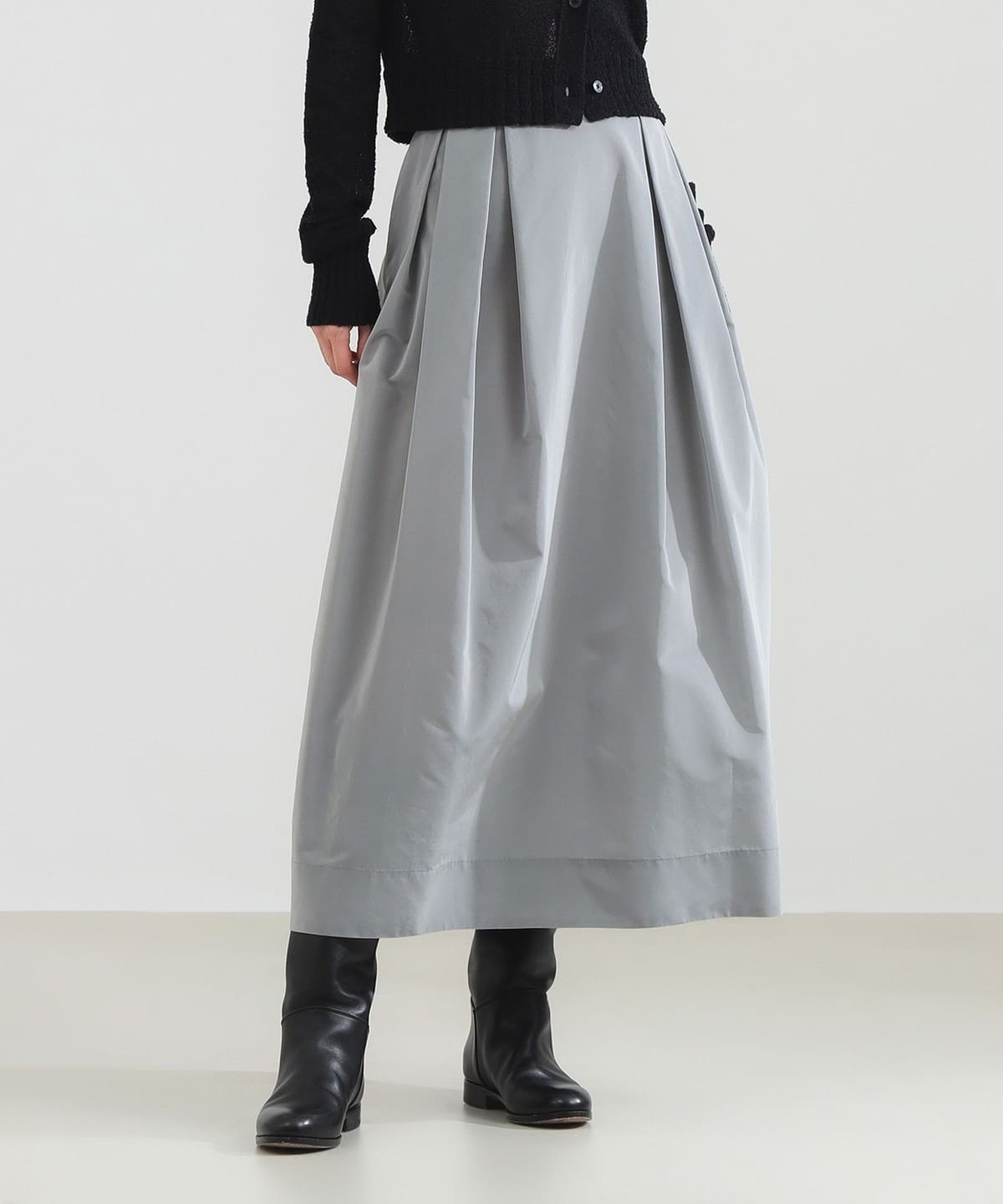 シルバー タックスカート スカート WOMEN LIGHT. GREY 36 シルバー タックスカート スカート WOMEN LIGHT. GREY 36