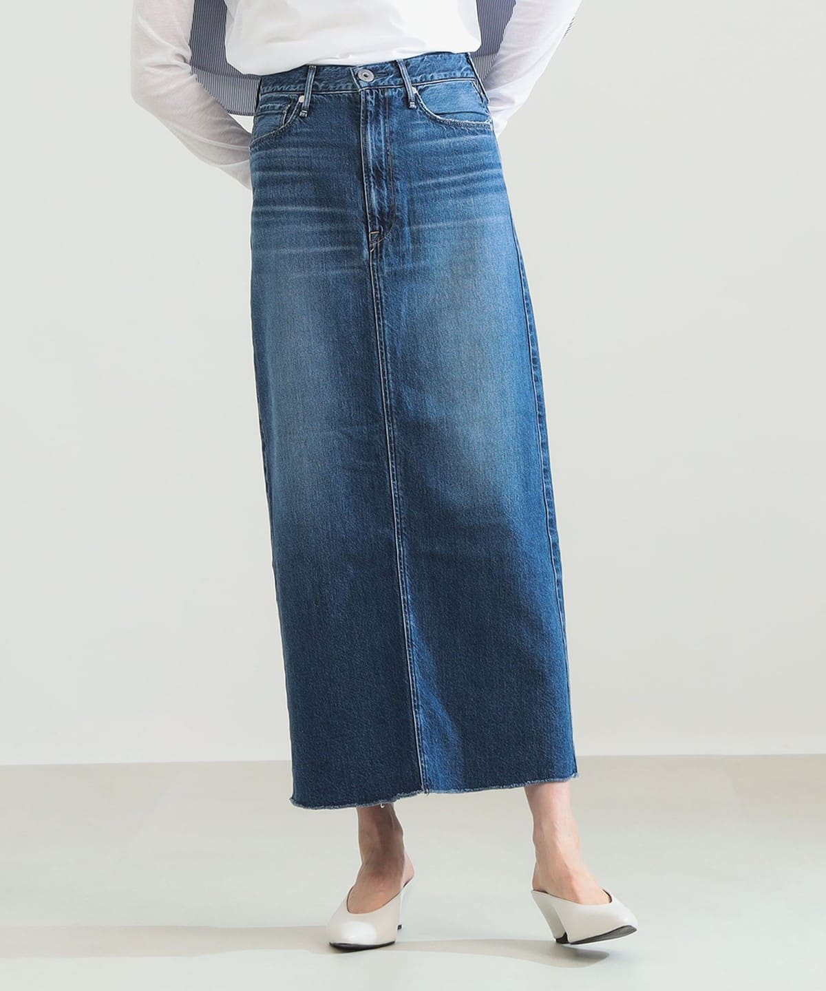 02067-9 アッパーハイツ デミルクスビームス別注 デニムジャンパースカート Demi-Luxe BEAMS（デミルクス ビームス）【別注】upper hights / THE