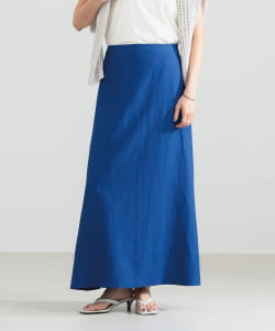 シンプル リネン スカート .M