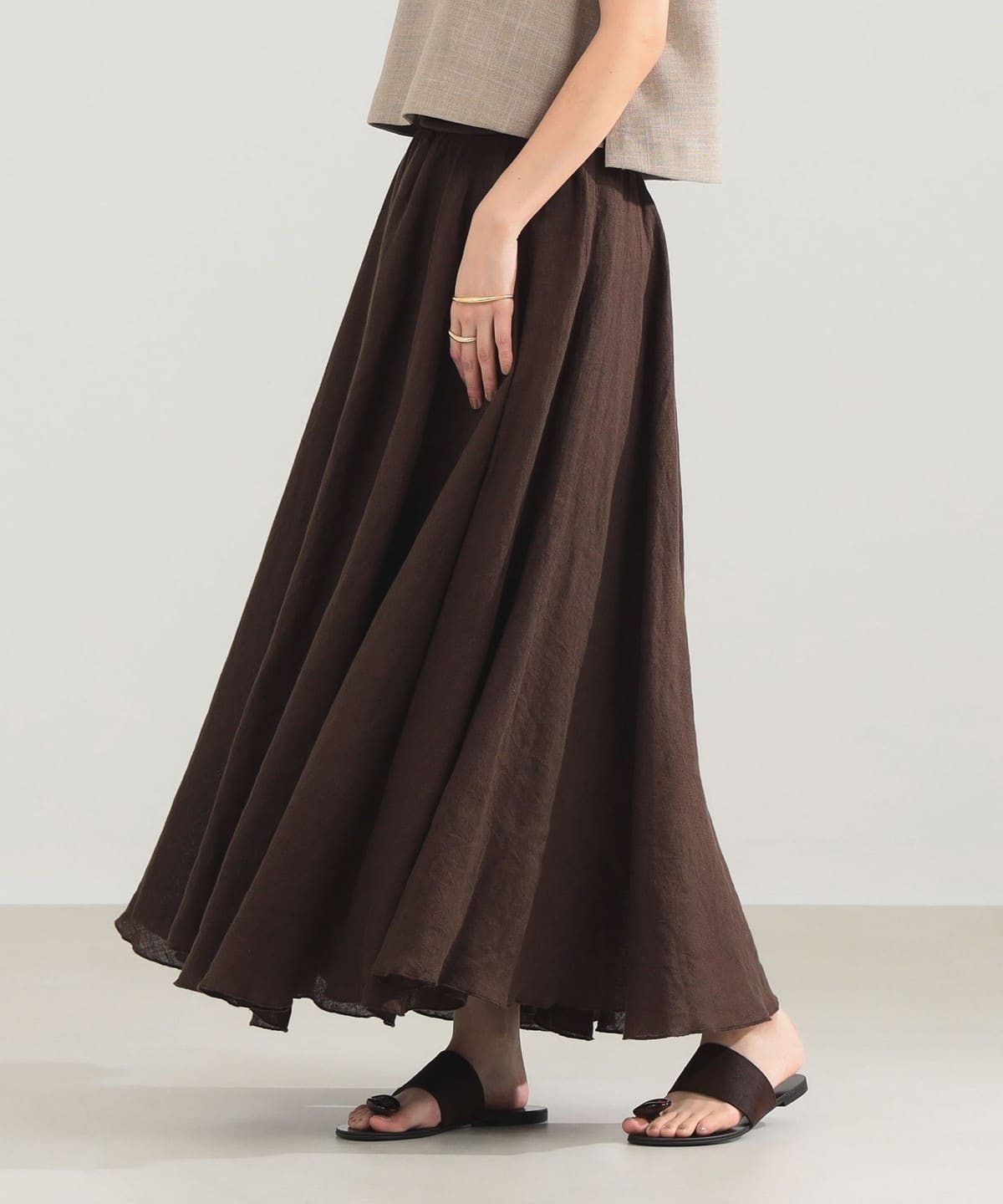 Demi-Luxe BEAMS（デミルクス ビームス）AK+1 / リネン マキシスカート