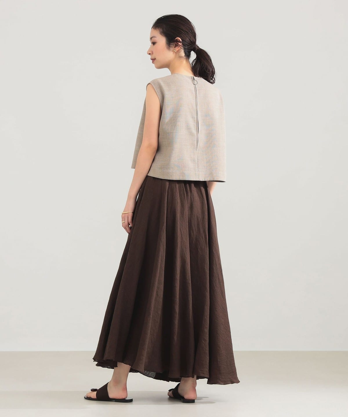Demi-Luxe BEAMS（デミルクス ビームス）AK+1 / リネン マキシスカート