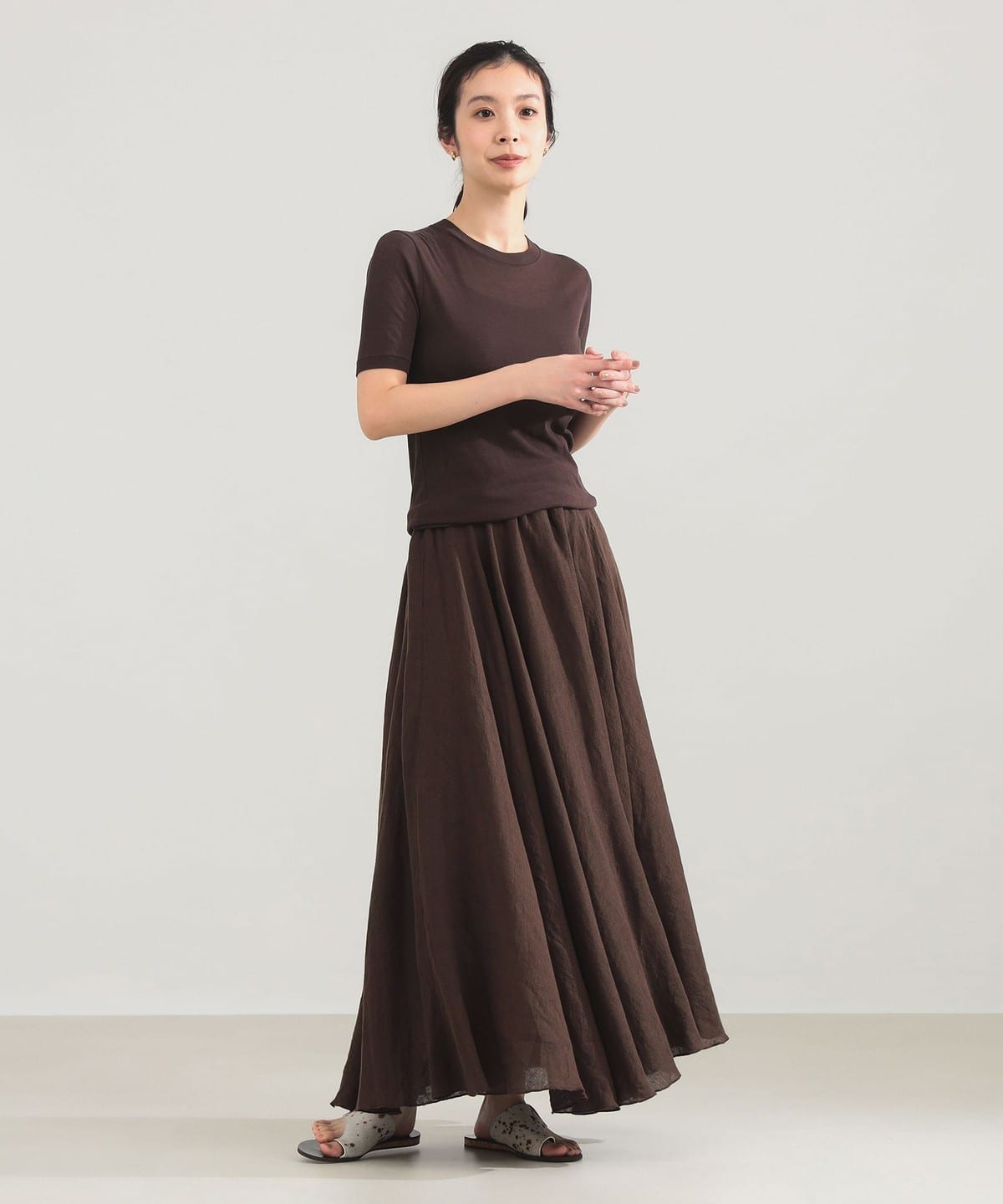 Demi-Luxe BEAMS 定価3万 キルト ロングスカート 38 カーキ 64270870002_C_2.jpg