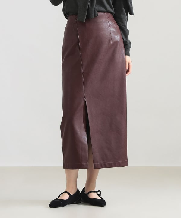 【CLASSY.10月号掲載】AK+1 / フェイクレザー スカート Model：H165　Size：38