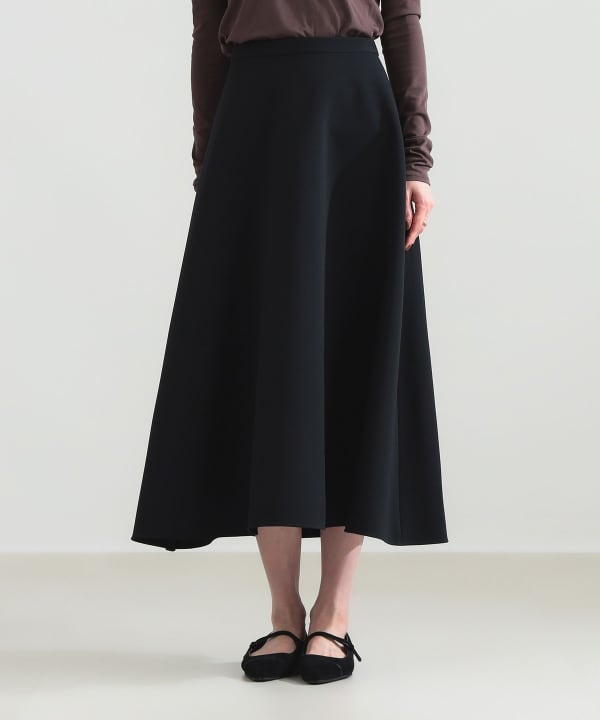 【+10%ポイントUP】ボンディング フレア スカート Model：H171 B80 W58 H86　Size：38