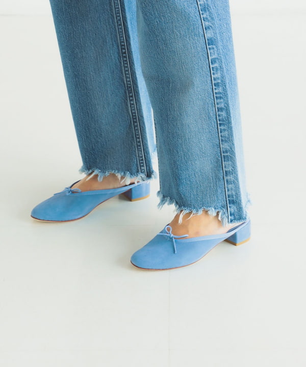 【美品】✨Repetto 24cm camille ヒールシューズ デニム 青 Camille ミュール【New Size】｜ヒールシューズ | レディース