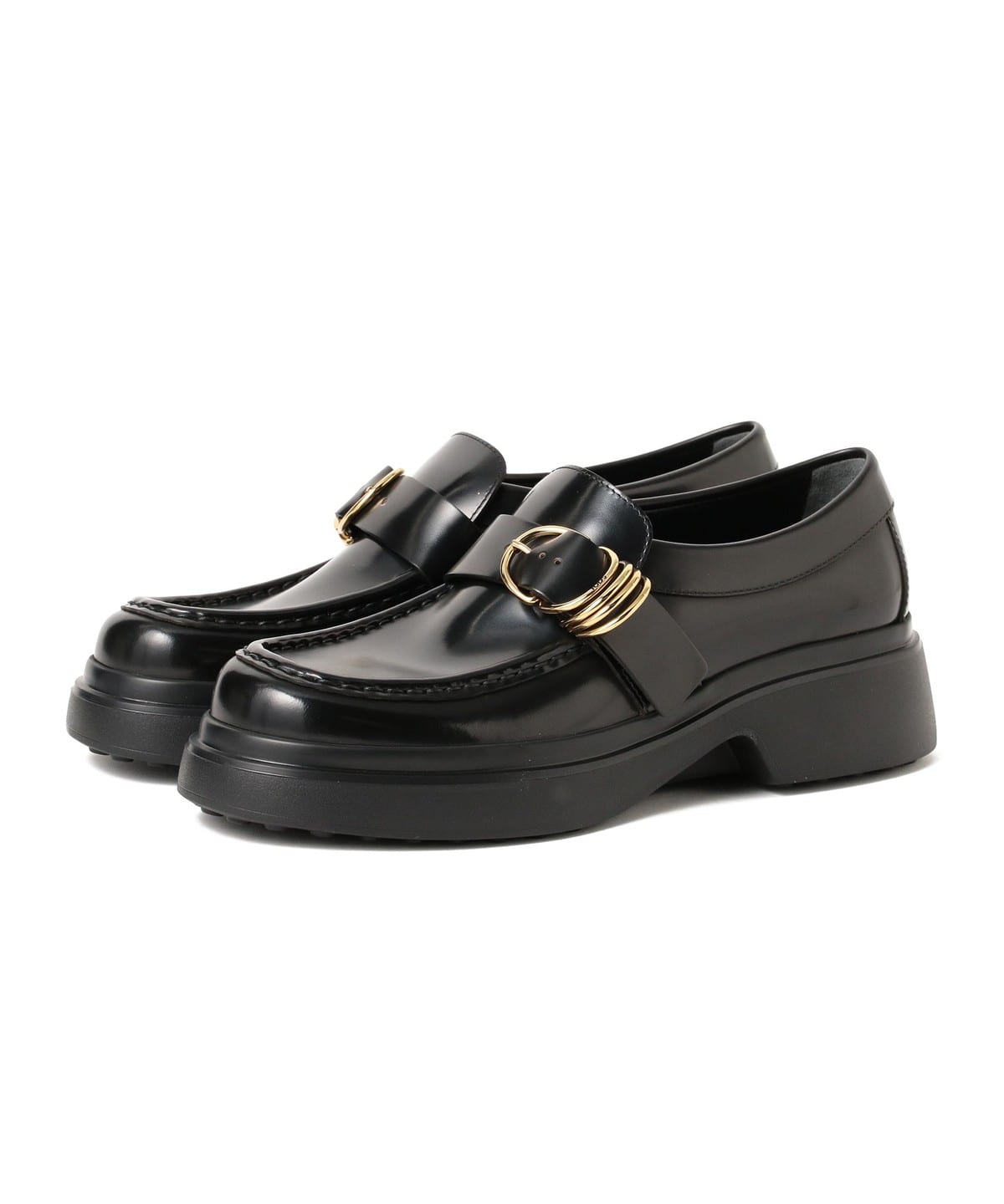 TOD'S トッズ / レザー ローファー シューズ WOMEN BLACK 35 TOD'S トッズ / レザー ローファー シューズ WOMEN BLACK 35