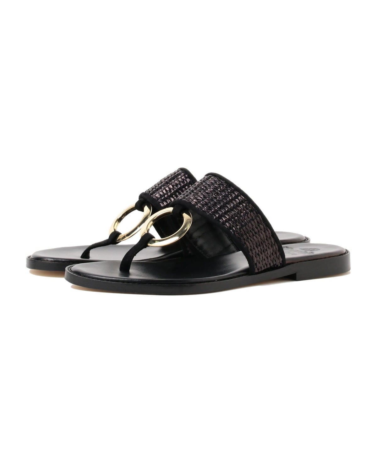 IL SANDALO OF CAPRI イルサンダロオブカプリ / リング トングサンダル シューズ WOMEN BLACK 35 IL SANDALO OF CAPRI イルサンダロオブカプリ / リング トングサンダル シューズ WOMEN BLACK 35