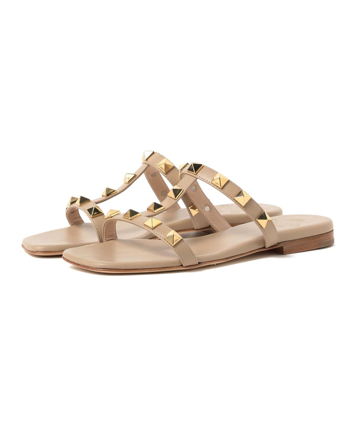 IL SANDALO OF CAPRI イルサンダロオブカプリ / ゴールド スタッズ サンダル シューズ WOMEN BEIGE 35 IL SANDALO OF CAPRI イルサンダロオブカプリ / ゴールド スタッズ サンダル シューズ WOMEN BEIGE 35