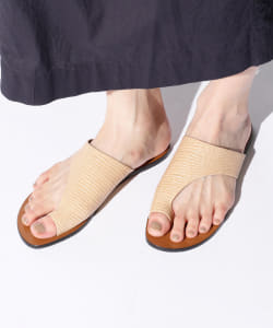 ATP atelier × Demi-Luxe BEAMS / 別注 ROSA 型押しフラットサンダル