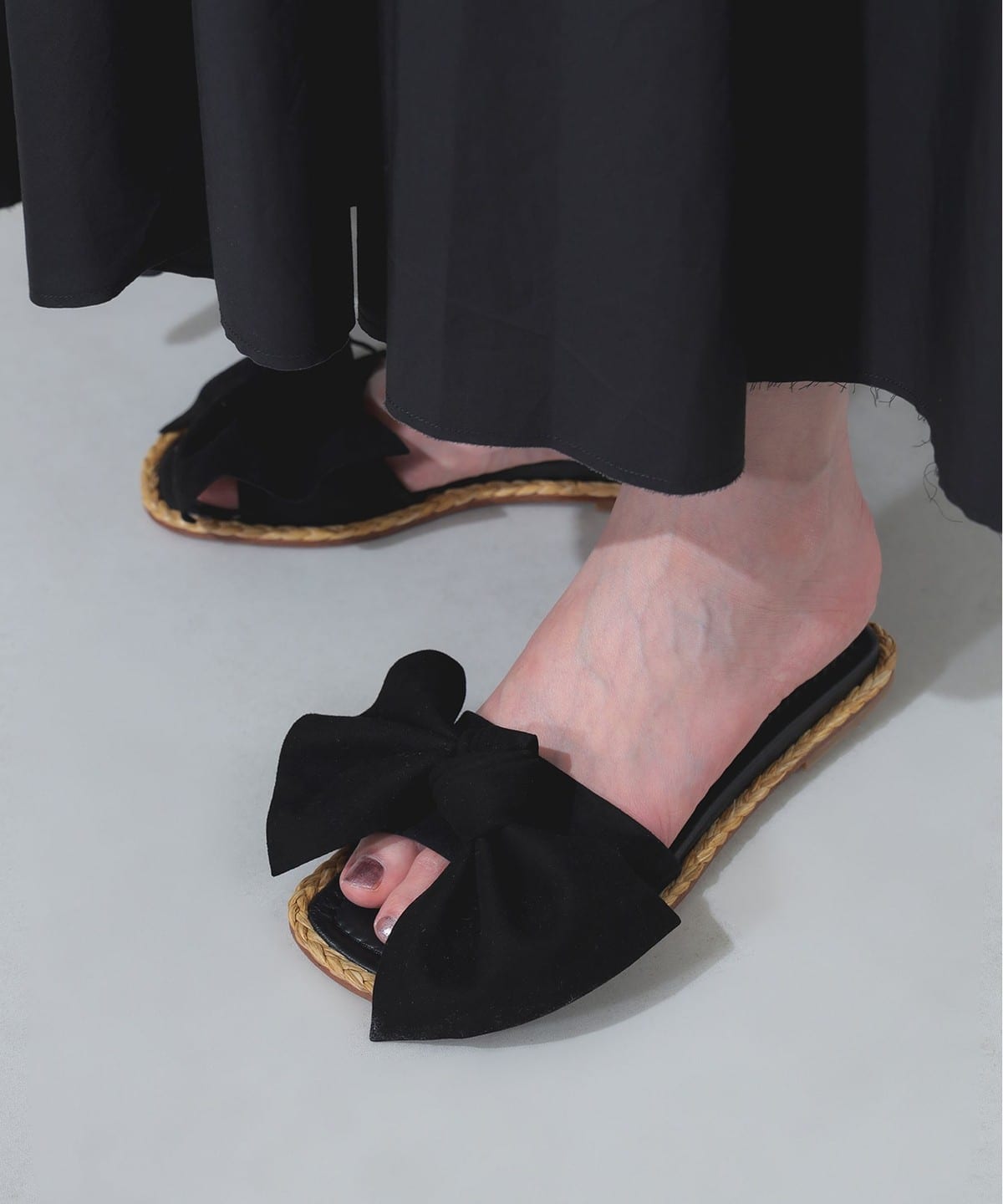 【別注】PALOMA BARCELO パルマ バルセロ / リボンサンダル シューズ WOMEN BLACK 38 【別注】PALOMA BARCELO パルマ バルセロ / リボンサンダル シューズ WOMEN BLACK 38