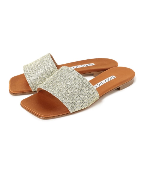 BEAMS luxe 別注ネブローニ赤フラットサンダル