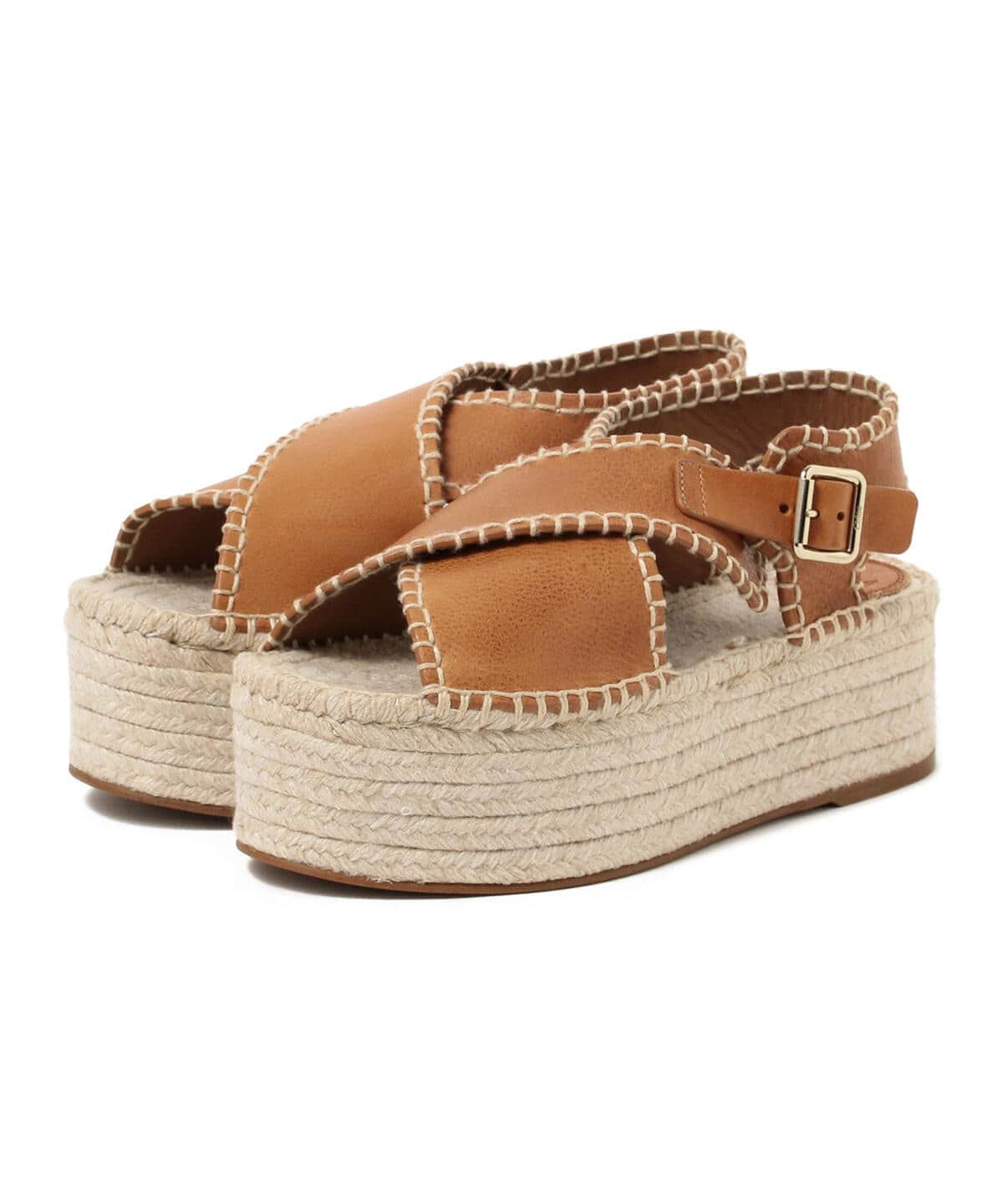 Chloe / LUCINDA プラットフォーム エスパドリーユサンダル シューズ WOMEN OCHRE 36 Chloe / LUCINDA プラットフォーム エスパドリーユサンダル シューズ WOMEN OCHRE 36