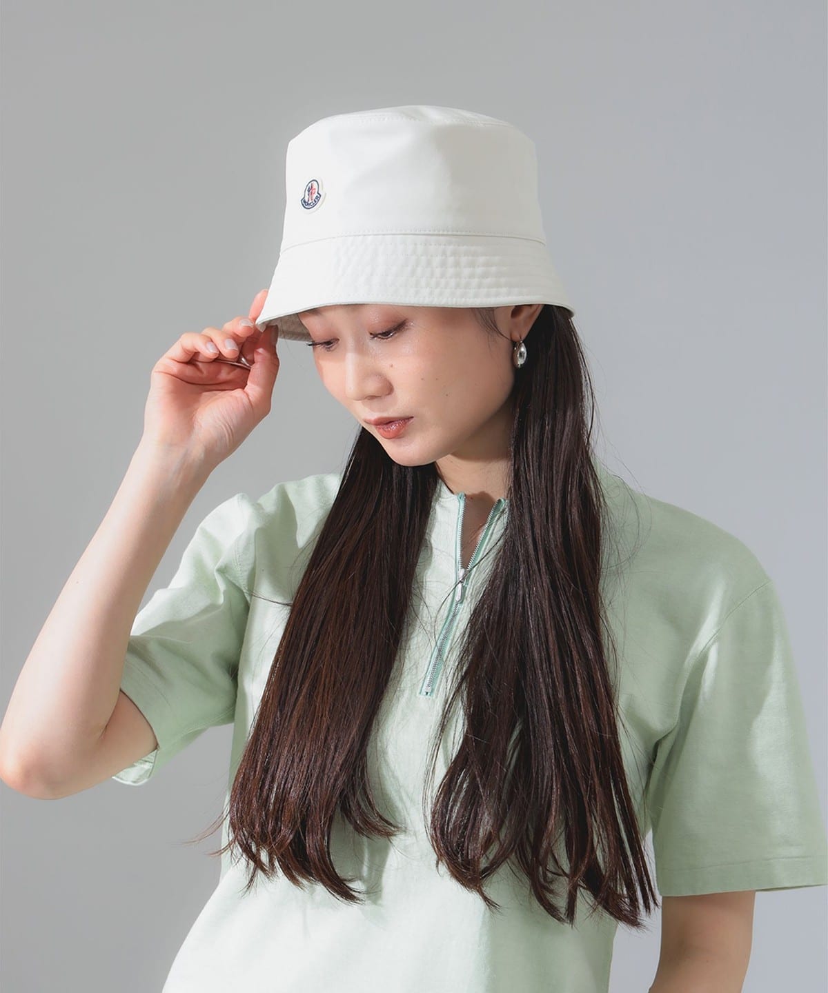 MONCLER モンクレール / バケットハット 帽子 WOMEN WHITE S MONCLER モンクレール / バケットハット 帽子 WOMEN WHITE S