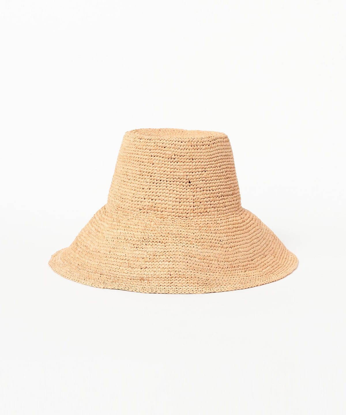 Ca4la ベージュストローハット 黒リボン付き Ca4la ベージュストロー